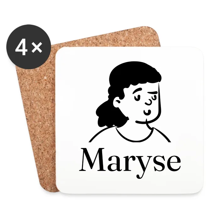 Lot de dessous de verre personnalisés au prénom Maryse