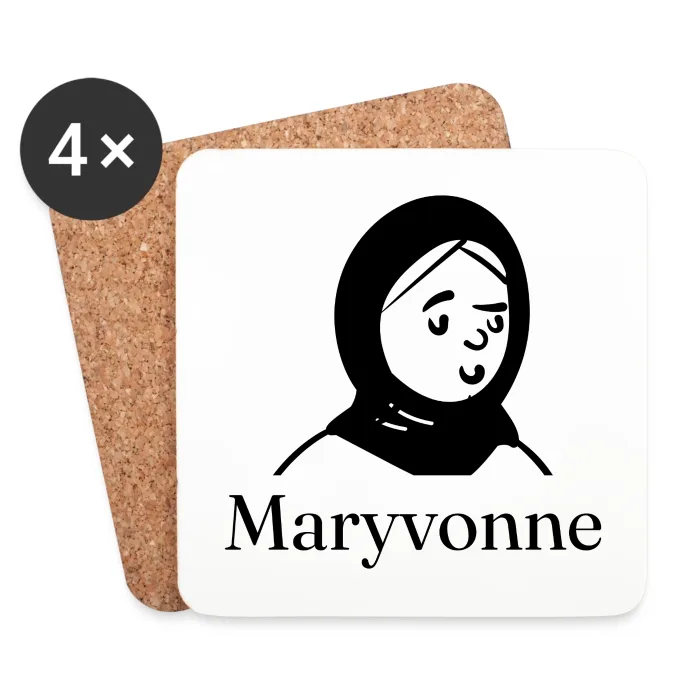 Lot de dessous de verre personnalisés au prénom Maryvonne