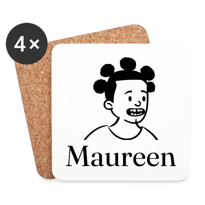 Lot de dessous de verre personnalisés au prénom Maureen