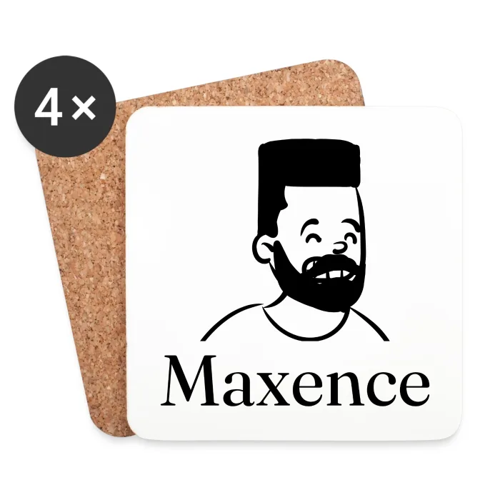 Lot de dessous de verre personnalisés au prénom Maxence