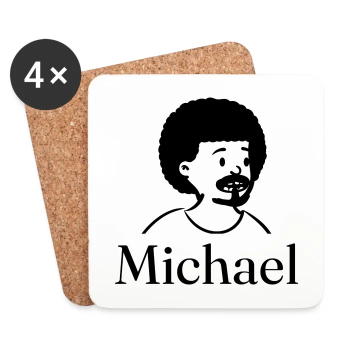 Lot de dessous de verre personnalisés au prénom Michael