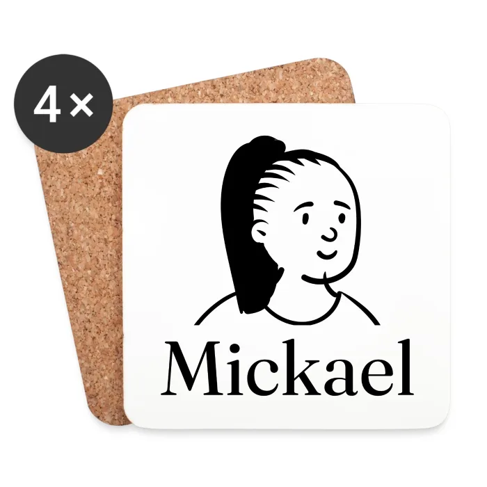 Lot de dessous de verre personnalisés au prénom Mickael