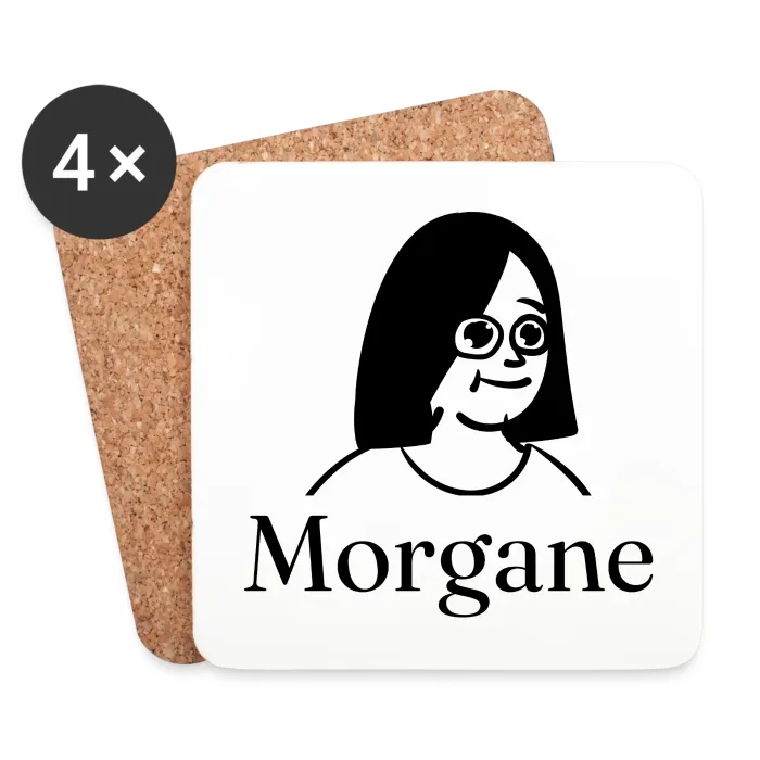 Lot de dessous de verre personnalisés au prénom Morgane