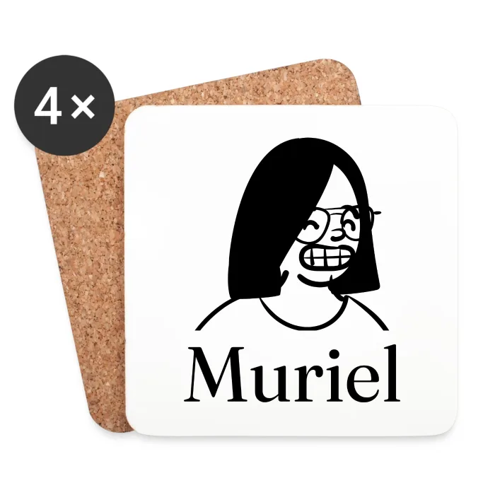 Lot de dessous de verre personnalisés au prénom Muriel