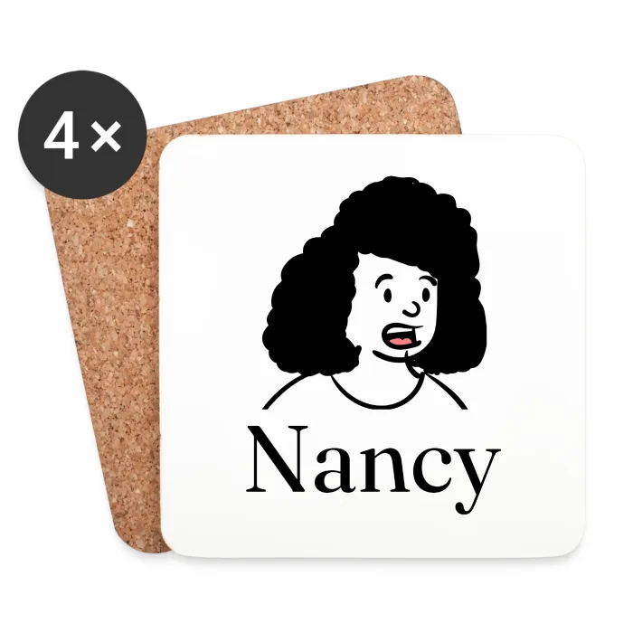 Lot de dessous de verre personnalisés au prénom Nancy