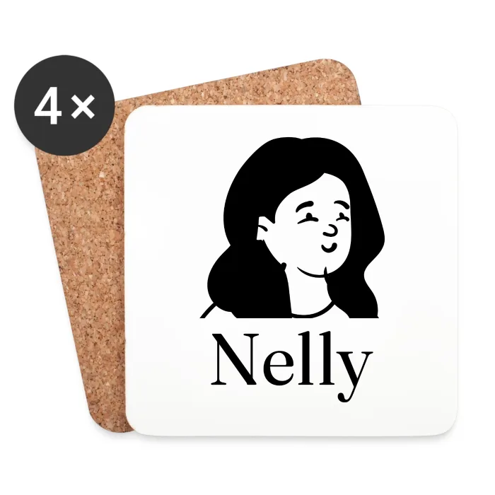 Lot de dessous de verre personnalisés au prénom Nelly