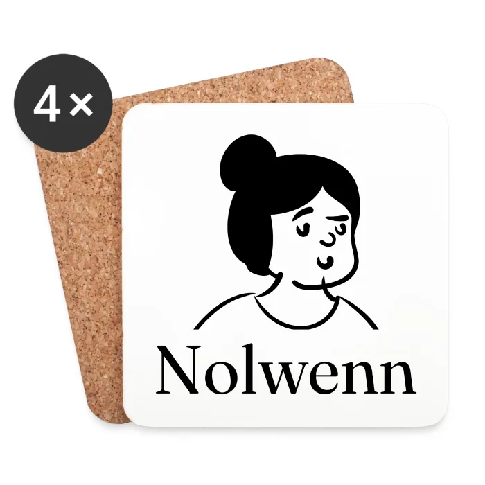 Lot de dessous de verre personnalisés au prénom Nolwenn