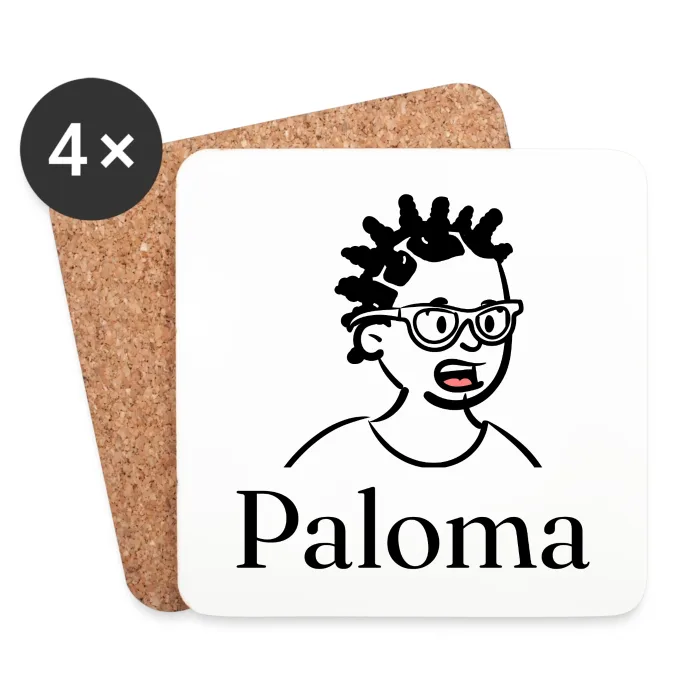 Lot de dessous de verre personnalisés au prénom Paloma