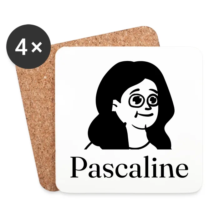 Lot de dessous de verre personnalisés au prénom Pascaline