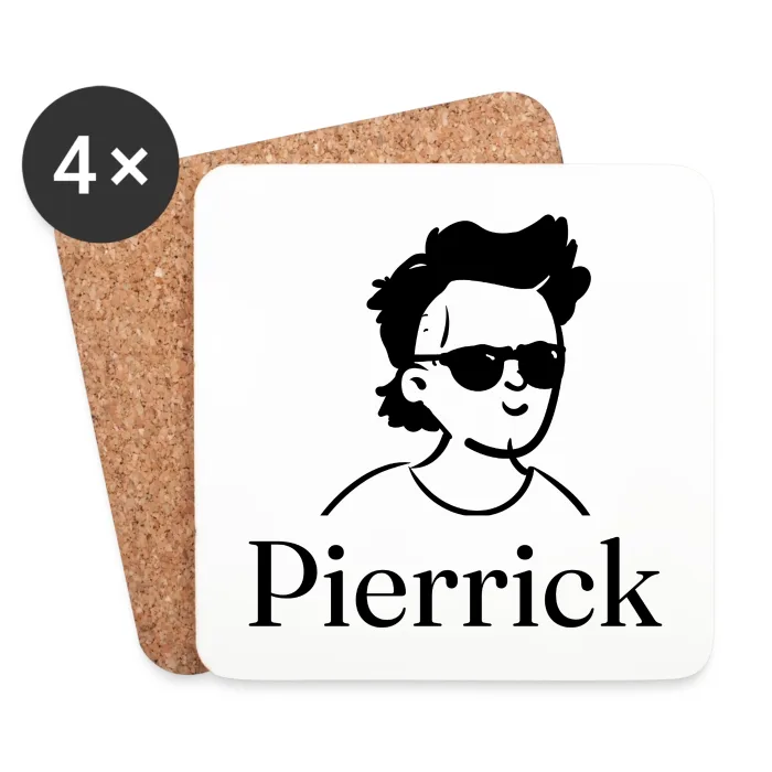 Lot de dessous de verre personnalisés au prénom Pierrick