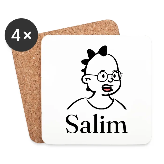 Lot de dessous de verre personnalisés au prénom Salim