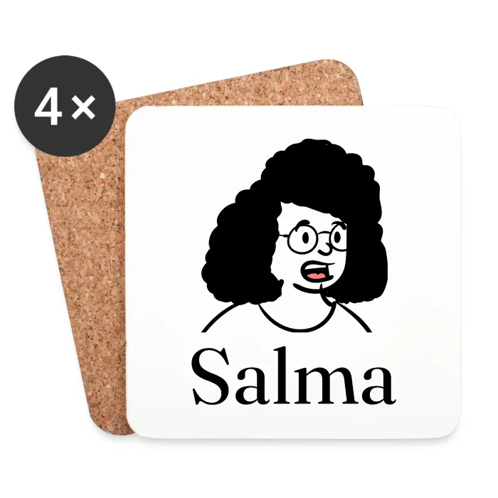 Lot de dessous de verre personnalisés au prénom Salma