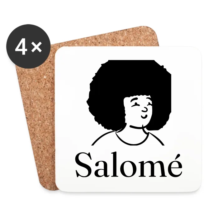 Lot de dessous de verre personnalisés au prénom Salomé