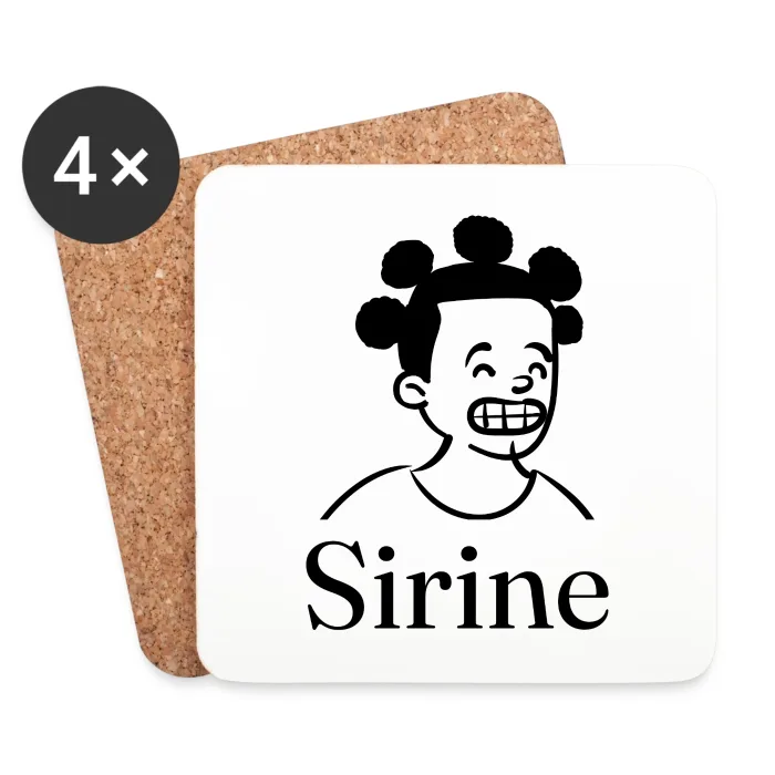 Lot de dessous de verre personnalisés au prénom Sirine