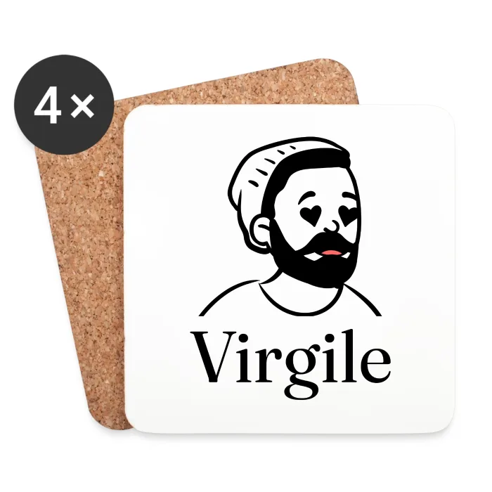 Lot de dessous de verre personnalisés au prénom Virgile