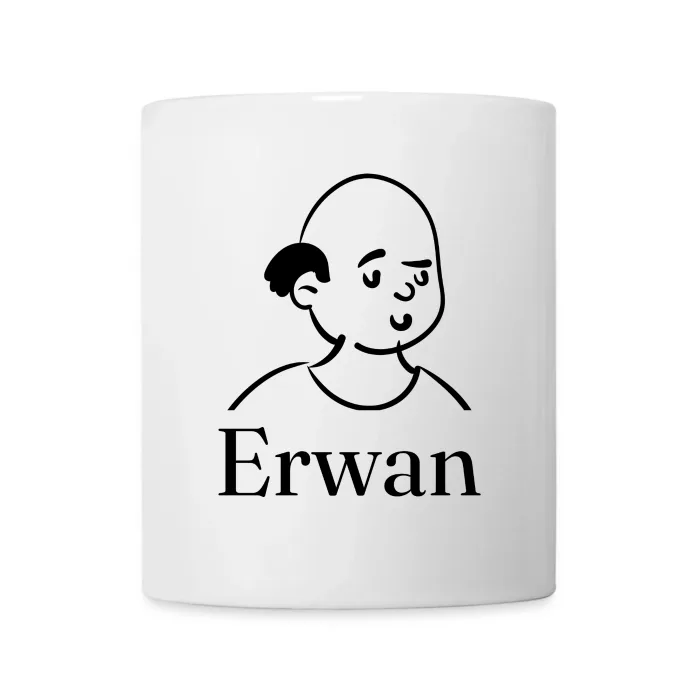 Mug personnalisé au prénom Erwan