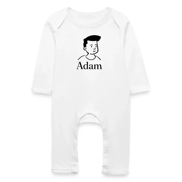 Grenouillère bébé personnalisée au prénom Adam