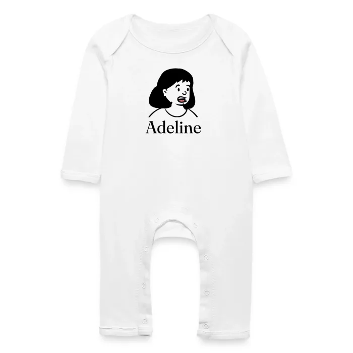 Grenouillère bébé personnalisée au prénom Adeline