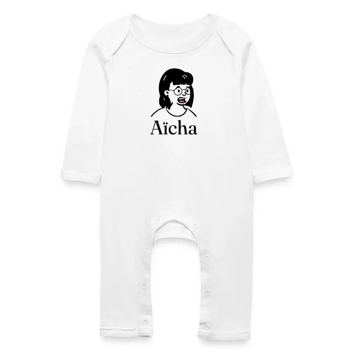 Grenouillère bébé personnalisée au prénom Aïcha