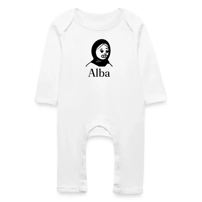 Grenouillère bébé personnalisée au prénom Alba
