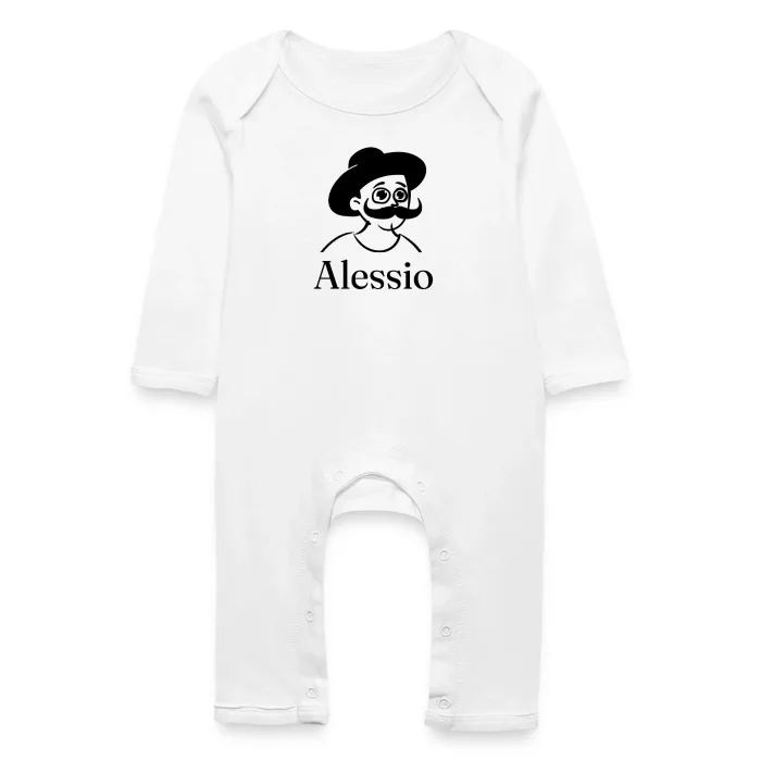 Grenouillère bébé personnalisée au prénom Alessio
