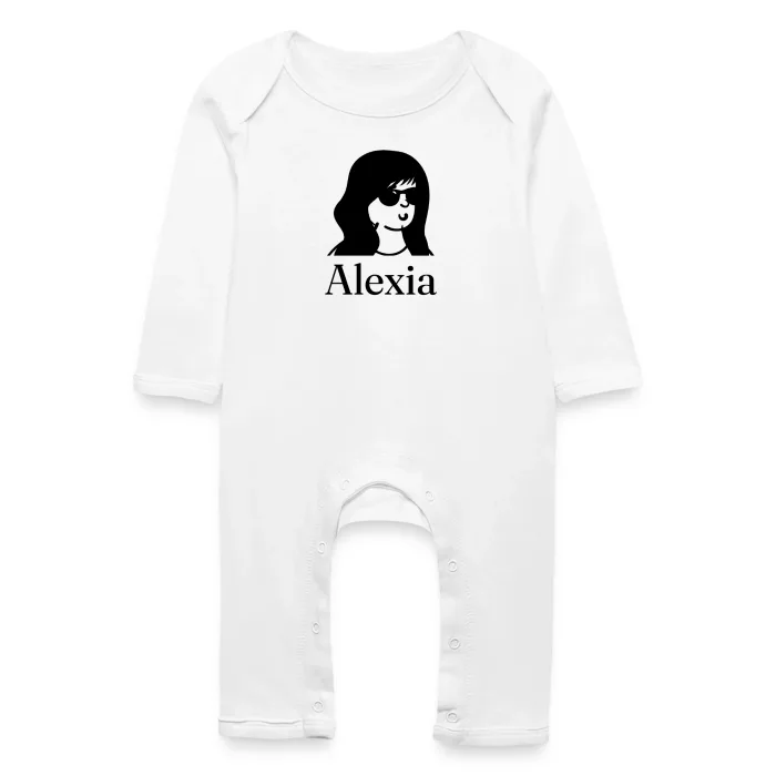 Grenouillère bébé personnalisée au prénom Alexia