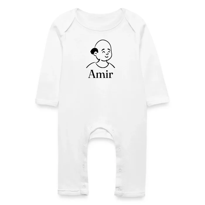 Grenouillère bébé personnalisée au prénom Amir