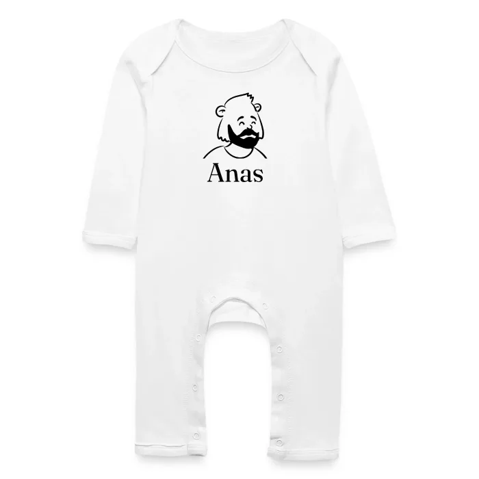 Grenouillère bébé personnalisée au prénom Anas