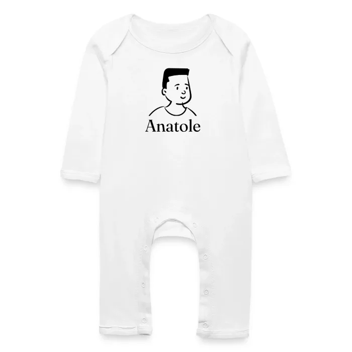 Grenouillère bébé personnalisée au prénom Anatole