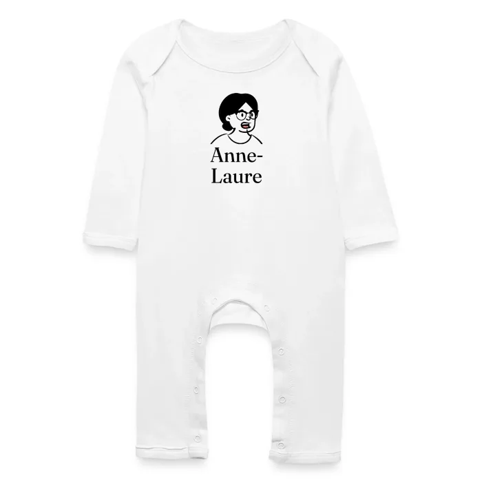 Grenouillère bébé personnalisée au prénom Anne-Laure