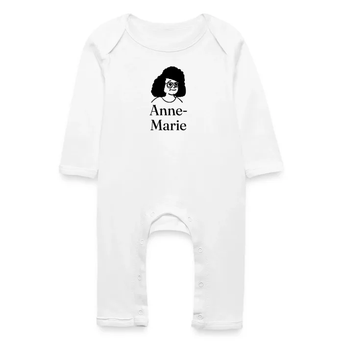 Grenouillère bébé personnalisée au prénom Anne-Marie
