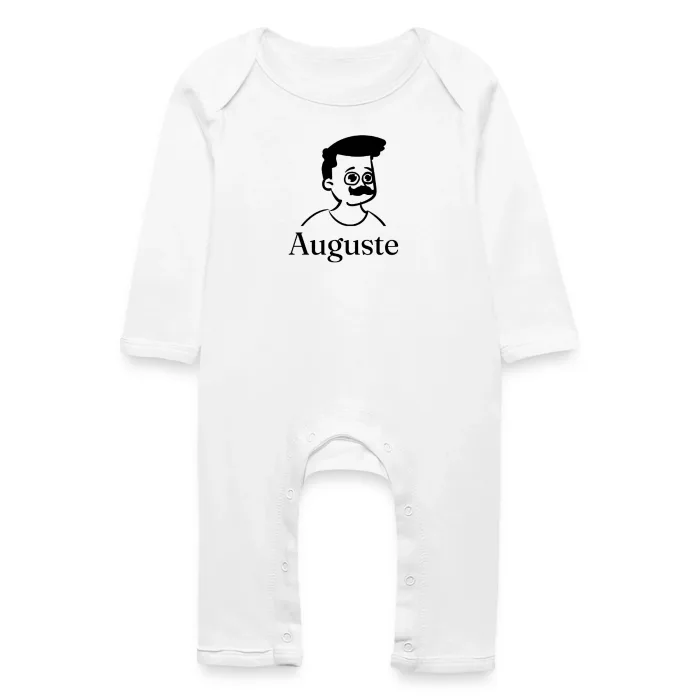 Grenouillère bébé personnalisée au prénom Auguste