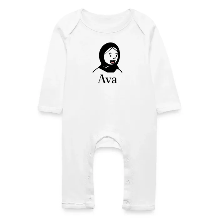 Grenouillère bébé personnalisée au prénom Ava