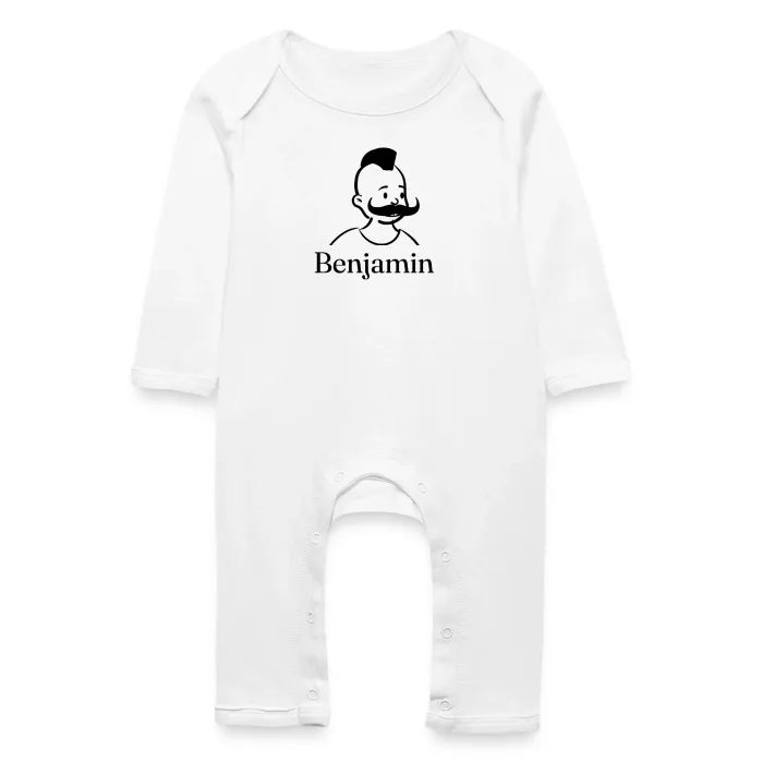 Grenouillère bébé personnalisée au prénom Benjamin