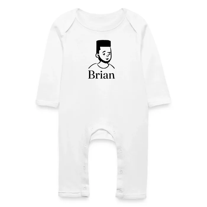 Grenouillère bébé personnalisée au prénom Brian