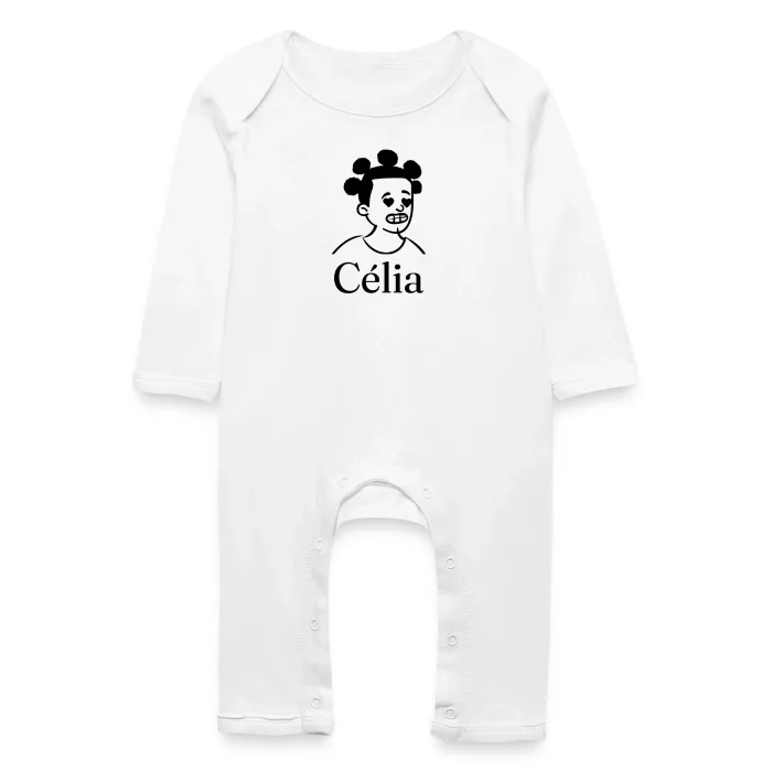 Grenouillère bébé personnalisée au prénom Célia