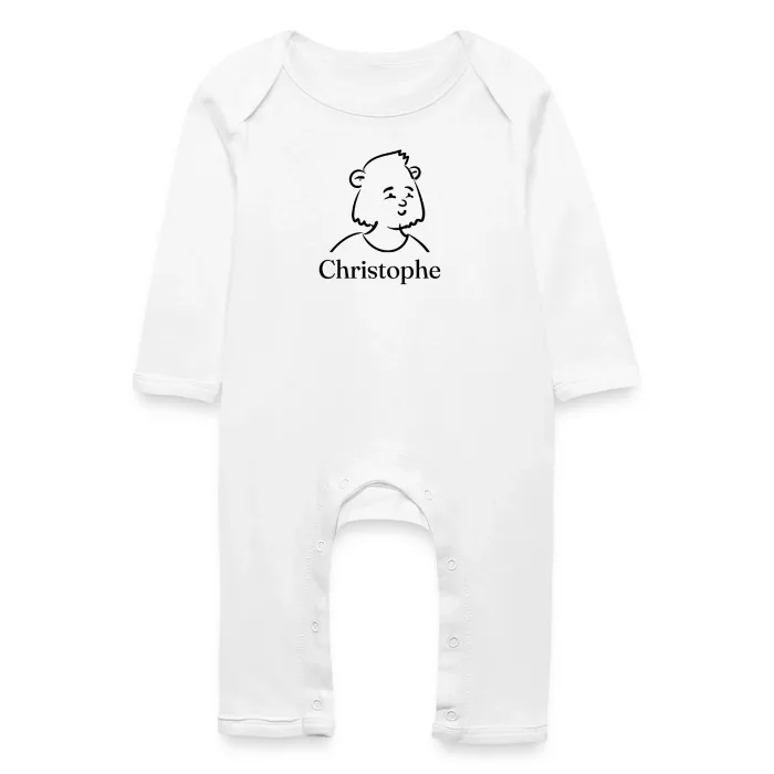 Grenouillère bébé personnalisée au prénom Christophe