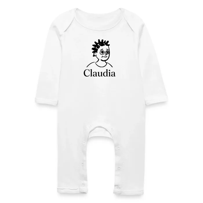 Grenouillère bébé personnalisée au prénom Claudia