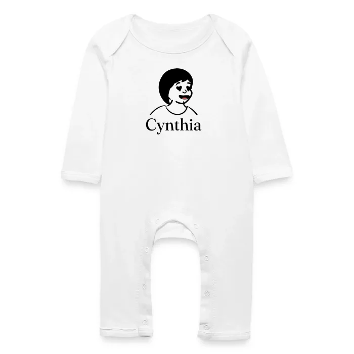 Grenouillère bébé personnalisée au prénom Cynthia