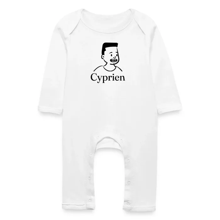 Grenouillère bébé personnalisée au prénom Cyprien