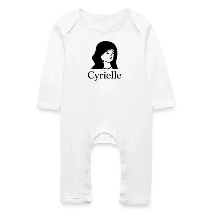 Grenouillère bébé personnalisée au prénom Cyrielle