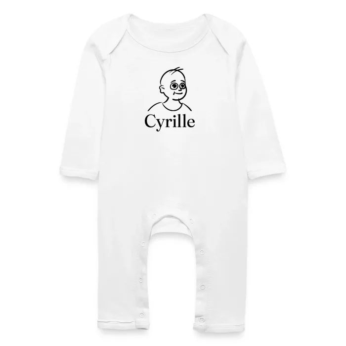 Grenouillère bébé personnalisée au prénom Cyrille