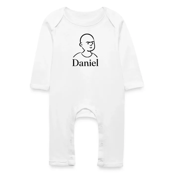 Grenouillère bébé personnalisée au prénom Daniel