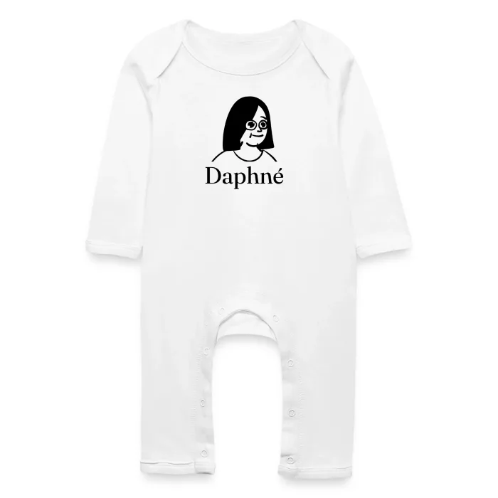 Grenouillère bébé personnalisée au prénom Daphné