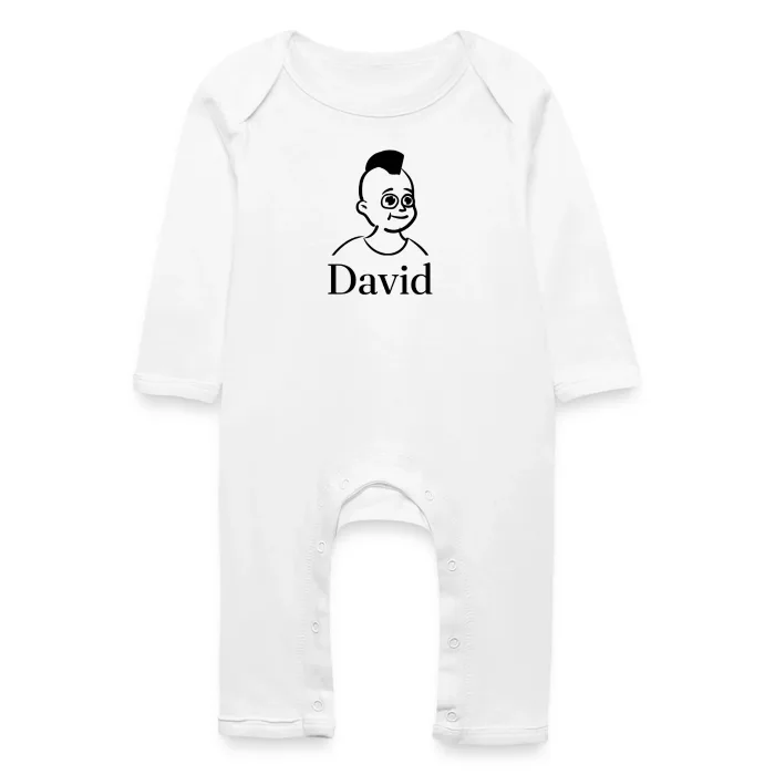 Grenouillère bébé personnalisée au prénom David