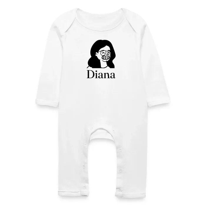 Grenouillère bébé personnalisée au prénom Diana