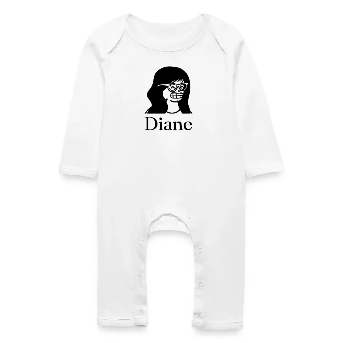 Grenouillère bébé personnalisée au prénom Diane