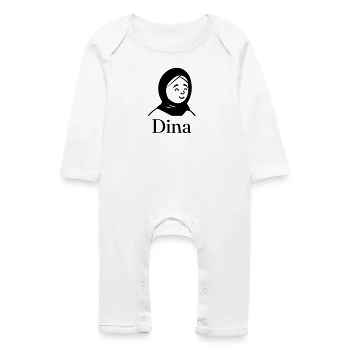 Grenouillère bébé personnalisée au prénom Dina