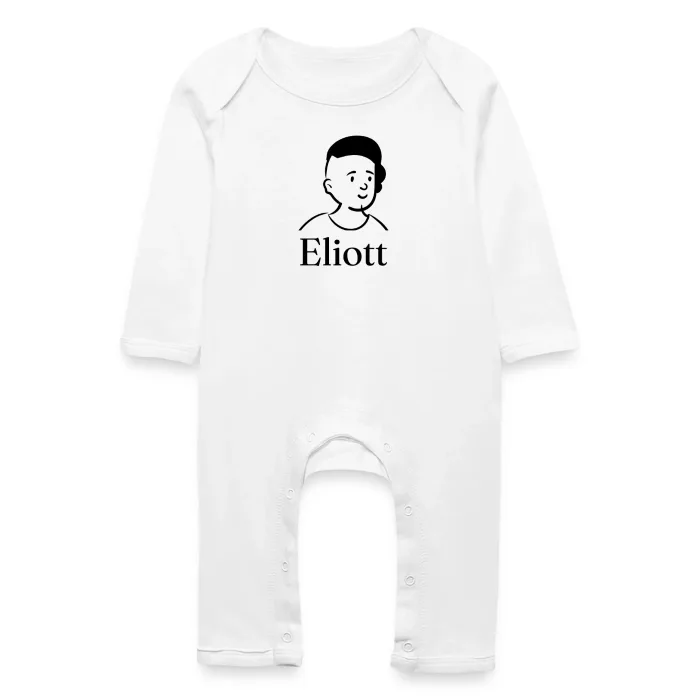 Grenouillère bébé personnalisée au prénom Eliott