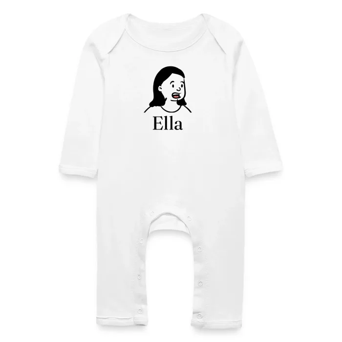 Grenouillère bébé personnalisée au prénom Ella